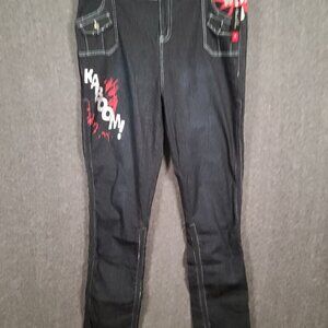 NWT Street Blues Comic Stretch Straight Legged Women's Black Wash Jeans Size 22